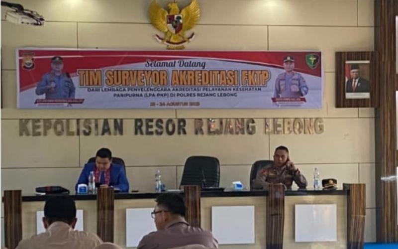 Polres Rejang Lebong Terima Tim Suverior Akreditasi Klinik Bhayangkara Medika 