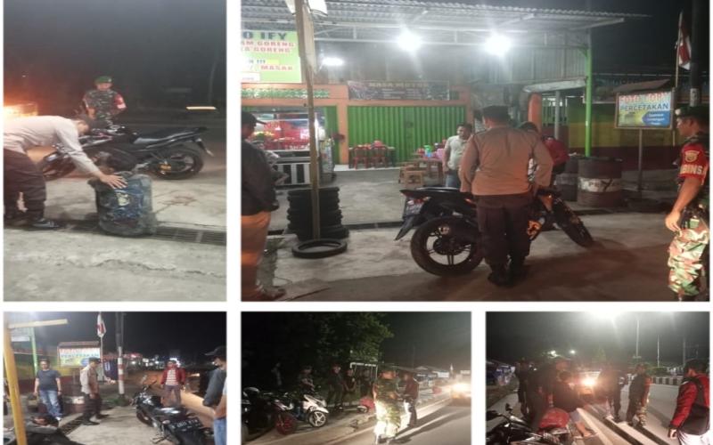 Bersinergi, Polsek Selebar Patroli Gabungan Bersama Koramil 407-07 di Tempat Rawan Gangguan Kamtibmas 