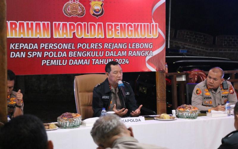 Jelang Pemilu 2024, Polres Rejang Lebong dan SPN Polda Bengkulu Terima Arahan dari Kapolda Bengkulu 