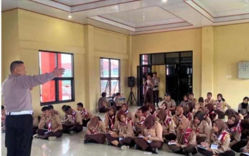 Ops Zebra Nala, Satgas Preemtif Sosialisasi Tertib Berlalu Lintas kepada Saka Bhayangkara
