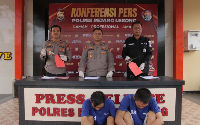 Polres Rejang Lebong Ungkap Kepemilikan Senjata Tajam 