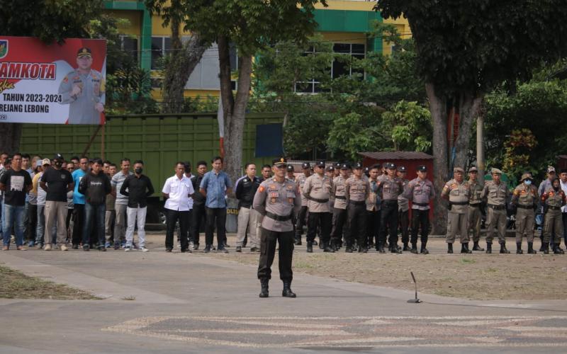 Polres Rejang Lebong Simulasi Sispam Kota Pemilu 2024