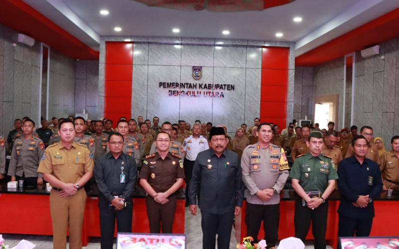 Kapolsek Giri Mulya Hadiri Rakor Penanggulangan Bencana dan Rakorpimda Kabupaten Bengkulu Utara