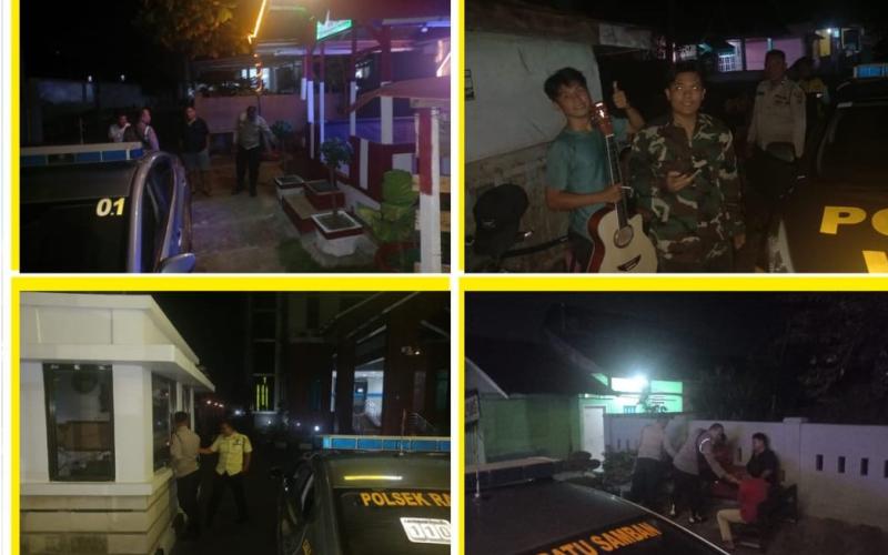 Patroli, Polsek Ratu Samban Sambangi Objek Vital dan Sampaikan Imbauan