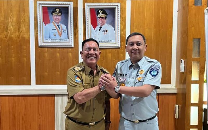 Kunjungan Kepala PT Jasa Raharja Bengkulu ke Kantor Kepala BPKD Provinsi Bengkulu