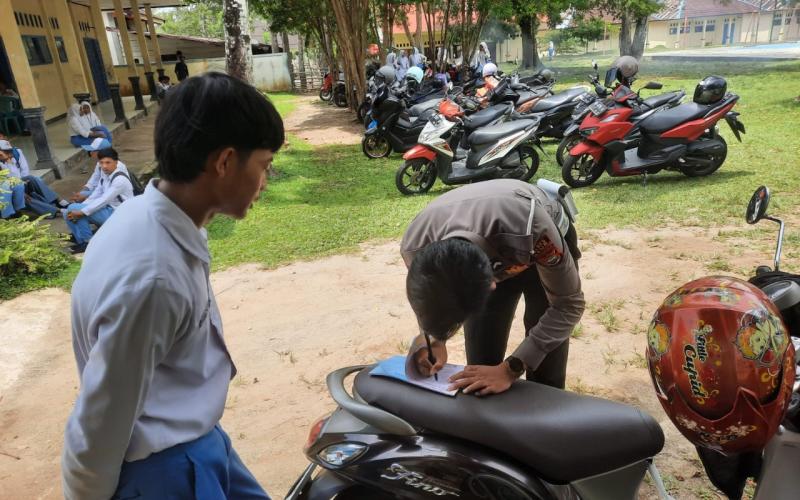 Patroli, Tujuh Kendaraan di Tertibkan Sat Lantas Polres Kaur 
