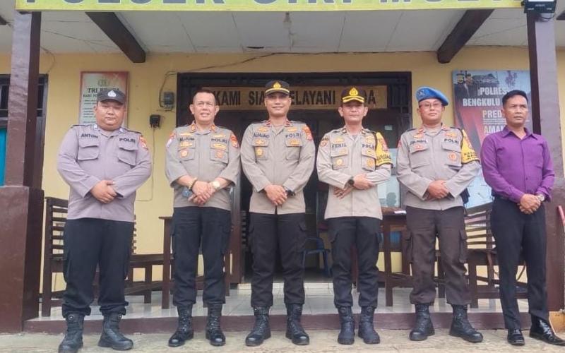 Kapolsek Giri Mulya Terima kunjungan Tim Supervisi dari Polres Bengkulu Utara