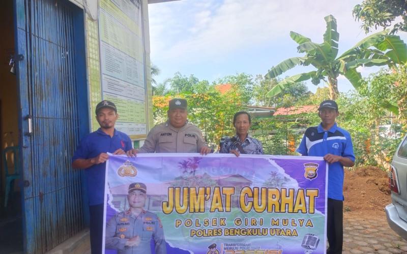 Cooling System, Polsek Giri Mulya Lakukan Program Jumat Curhat dan Sampaikan Pesan Kamtibmas