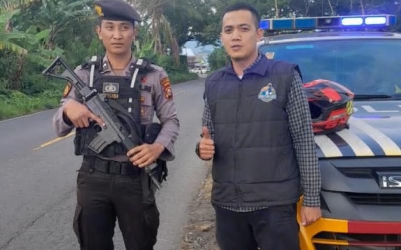 Cegah Aksi Kejahatan, di Jalan Lintas Sat Samapta Polres Rejang Lebong Lakukan Pengawalan 