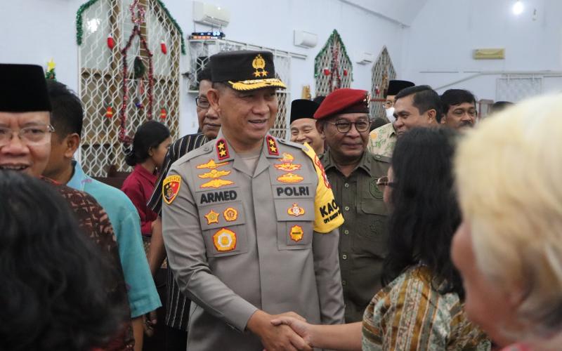 Cek Pengamanan Malam Natal, Kapolda Bengkulu Pastikan Tidak Ada Gangguan
