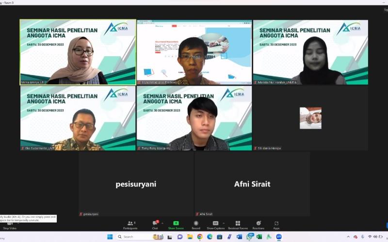 Dua Mahasiswa Berprestasi Unusia Paparkan Akuntansi Budaya pada Diseminasi Hasil Penelitian ICMA