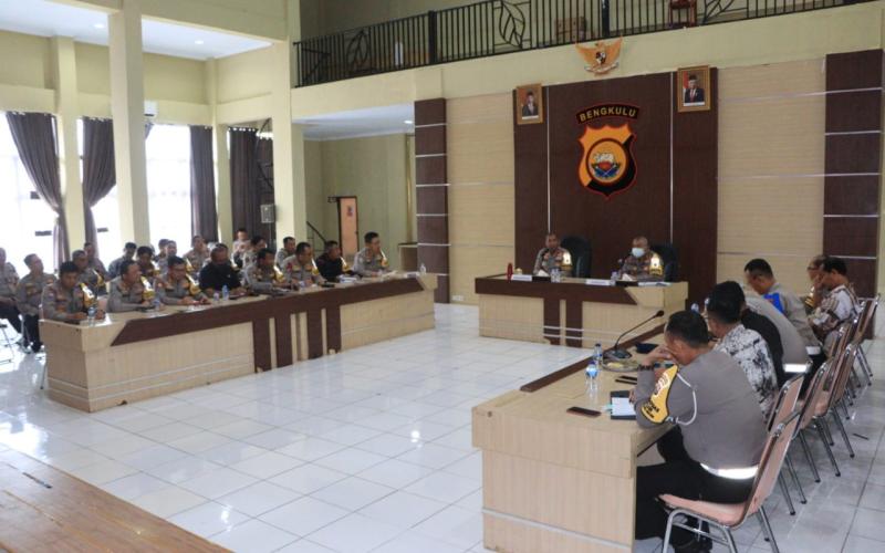 Wakapolda Bengkulu Pimpin Anev OPS Mantap Brata Nala 2024