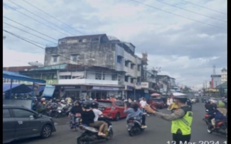 Polres Rejang Lebong Monitoring Pasar Ramadhan Diwilayahnya