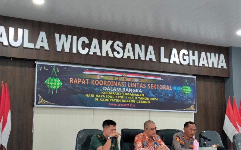 Persiapan Pengamanan Perayaan Idul Fitri, Polres Rejang Lebong Gelar Rakor Lintas Sektoral