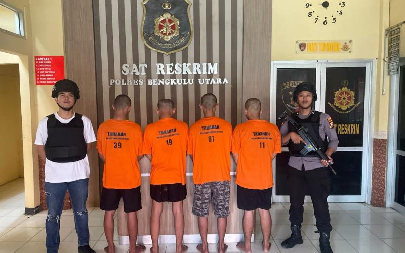 Polres Bengkulu Utara Tetapkan 4 Tersangka Tindak Pidana Pengeroyokan