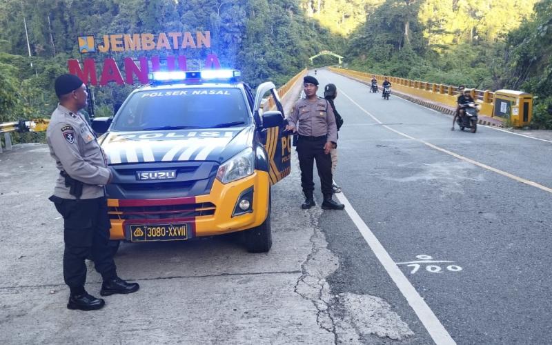 Polsek Nasal Patroli di Wilayah Hukum Cegah Gangguan Kamtibmas Jelang Hari Raya Idul Fitri 