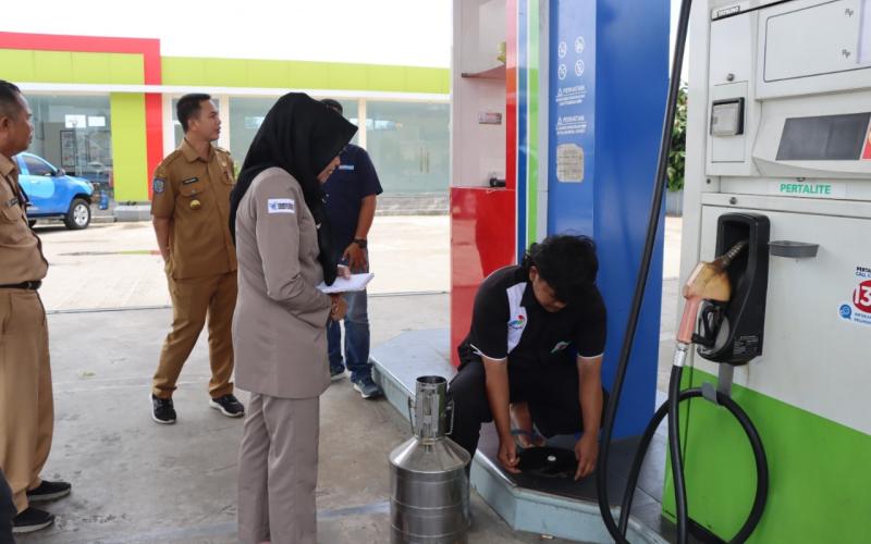 Polres Rejang Lebong Bersama Disperindag Cek Ketersediaan BBM di SPBU
