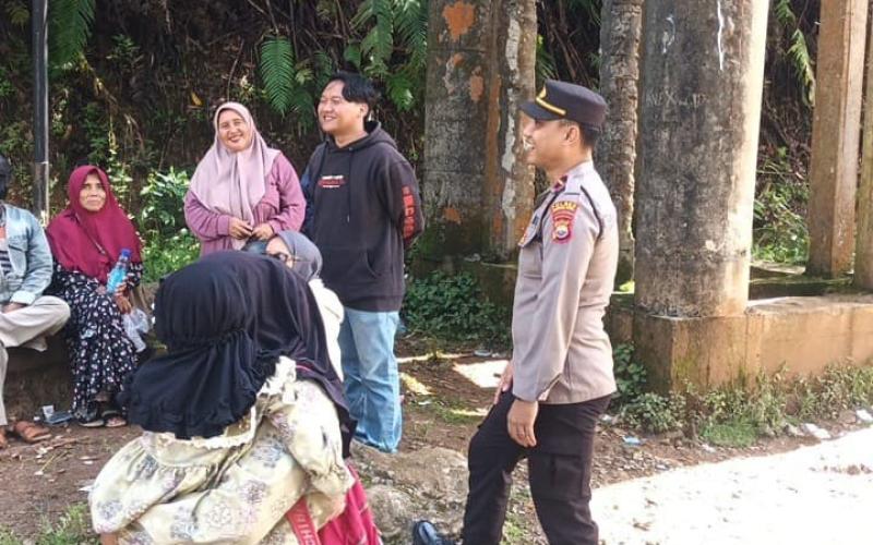 Kapolsek Giri Mulya Pimpin Patroli Arus Mudik di Perbatasan 