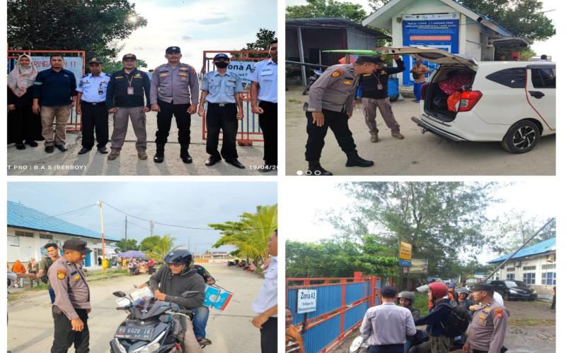 Berikan Rasa Aman, Personel Polsek Teluk Segara Patroli Pantai Zakat dan Pantai Berkas 