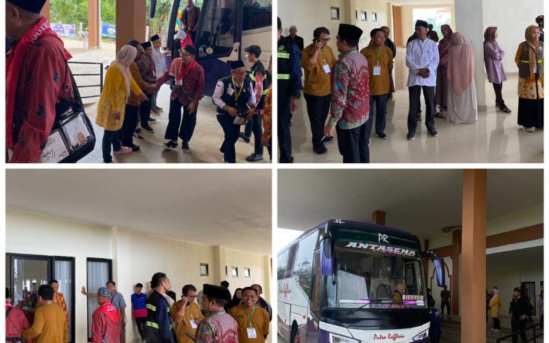Optimal Berikan Pelayanan Kepada Masayrakat, Personel Polsek Selebar Lakukan Pengamanan Kedatangan CJH 