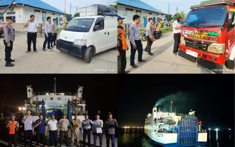Jaga Harkamtibmas Kondusif, Polsek KSKP Pulau Baai Monitoring Keberangkatan Kapal di Dermaga ASDP 
