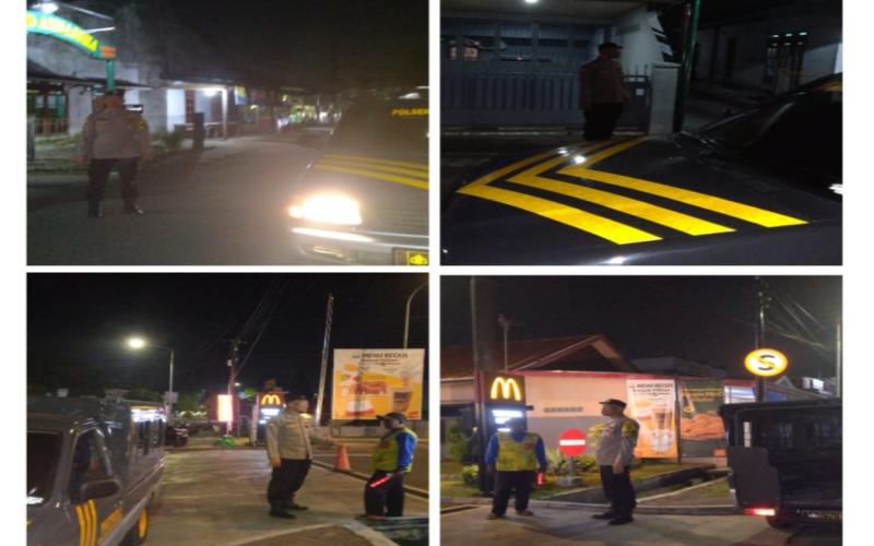 Ciptakan Keamanan di Seputaran Wilkum, Polsek Rtau Agung Patroli Keliling 