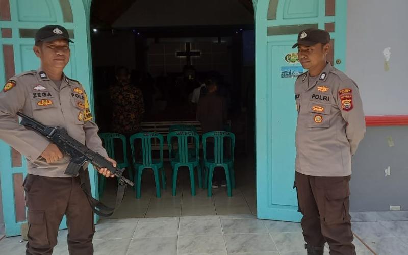 Cipatakan Keamanan dan Kenyamanan Ibadah Minggu di Gereja, Polisi Lakukan Pengamanan