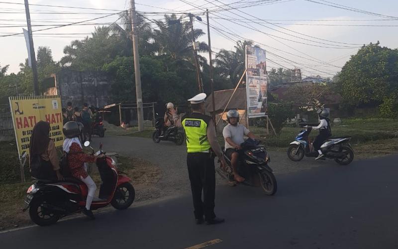Operasi Patuh Nala 2024, Sat Lantas Polres BS Patroli Turjagwali Jalur Protokol