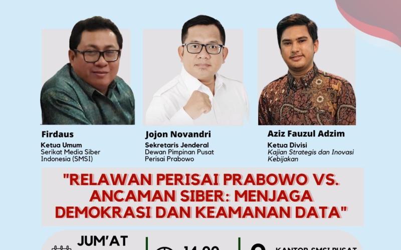 Diskusi Perisai Prabowo dan SMSI: Menjaga Data Nasional dari  Ancaman Serangan Siber