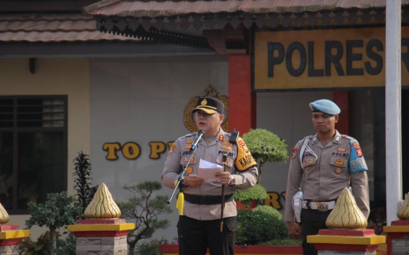 Kapolres Rejang Lebong Pimpin Apel Gelar Pasukan Operasi Patuh Nala 2024