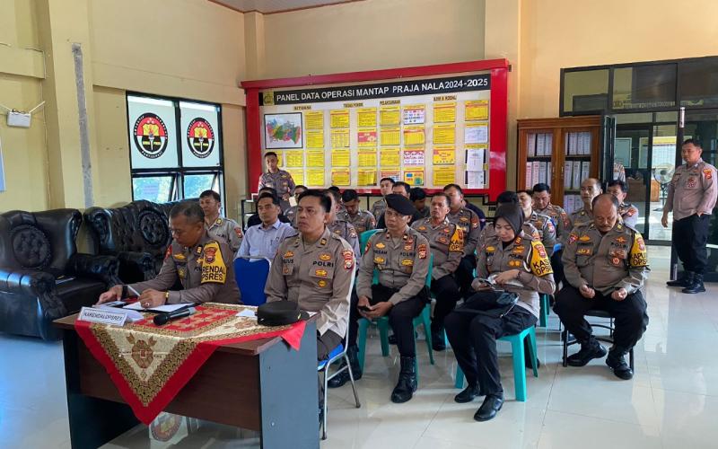 Polres Rejang Lebong, Ikuti Zoom Meeting  Latpraops Cooling System Nala 2024 dalam Rangka Cipta Kondisi Menjelang Pilkada 2024