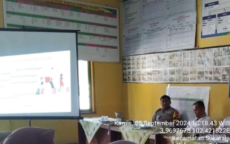 Polsek Sukaraja Hadiri Penyuluhan Kader PKK di Desa Sidosari Kecamatan Sukaraja
