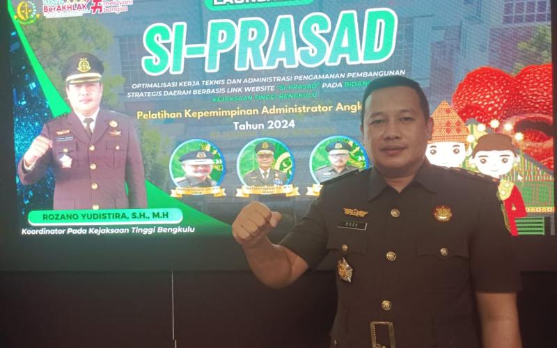 Kejati Bengkulu Luncurkan SI-PRASAD (Sistem Informasi Pengamanan Pembangunan Strategis Daerah) 
