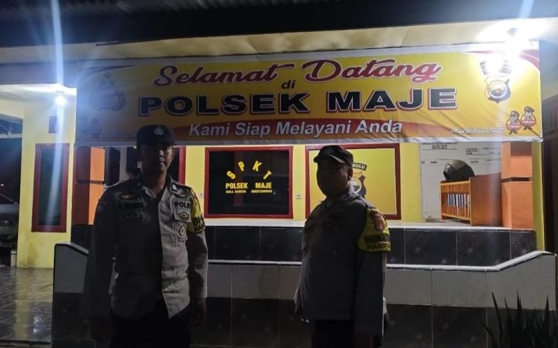Polsek Maje Laksanakan Peningkatan Pengamanan Mako dan Patroli di Sekitar Polsek 