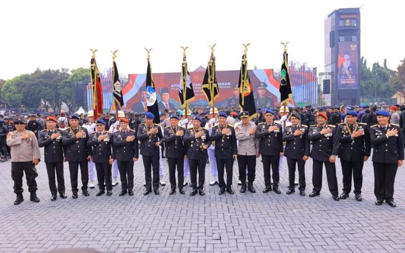 Polri Apel Gelar Pasukan Pengamanan Pelantikan Presiden RI dan Wakil Presiden RI