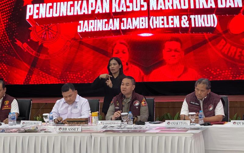 Bareskrim Polri ungkap Jaringan Narkoba Wilayah Jambi H dan DS