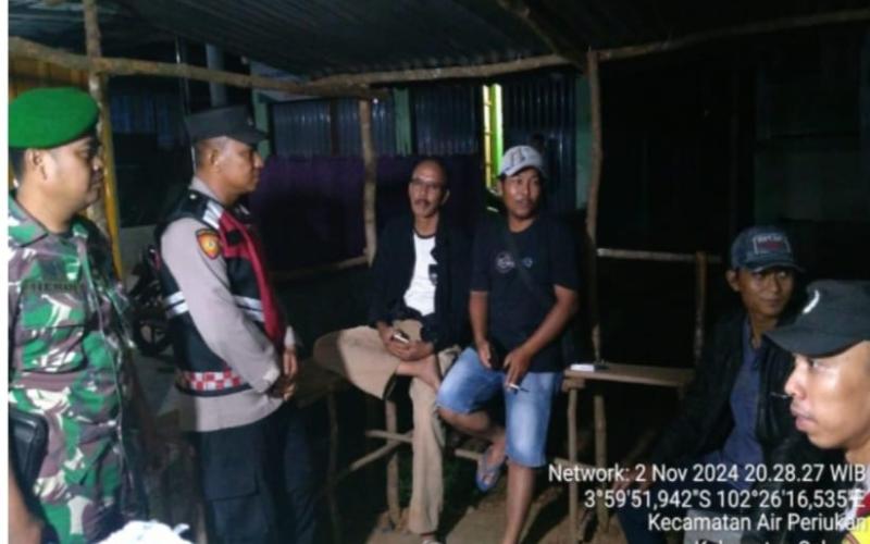 Cooling Sistem Pemilukada 2024, Polsek Sukaraja Gelar Patroli Gabungan Bersama Koramil Air Periukan