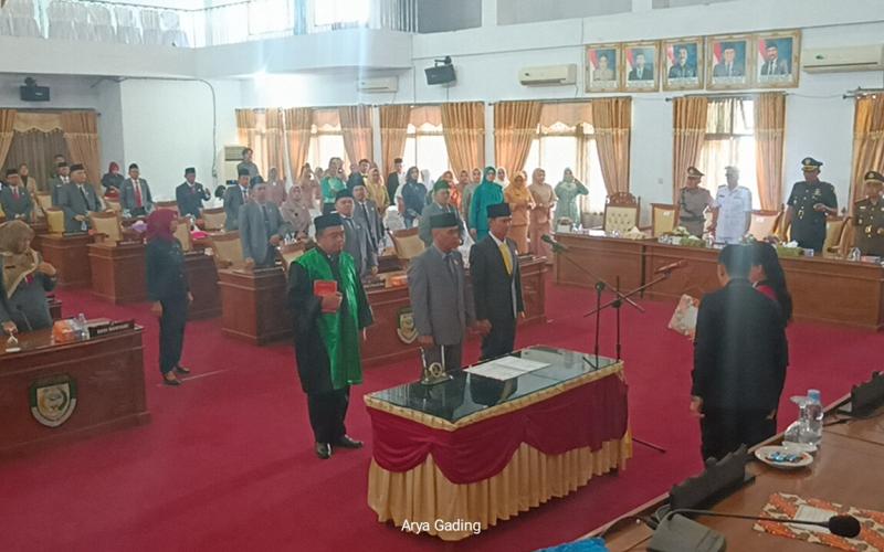 Kapolsek Seluma Timur menghadiri Rapat Paripurna Istimewa DPRD Kabupaten Seluma