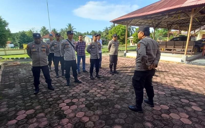 Evaluasi Kinerja, Polsek Maje Polres Kaur Gelar Apel Pagi Rutin  