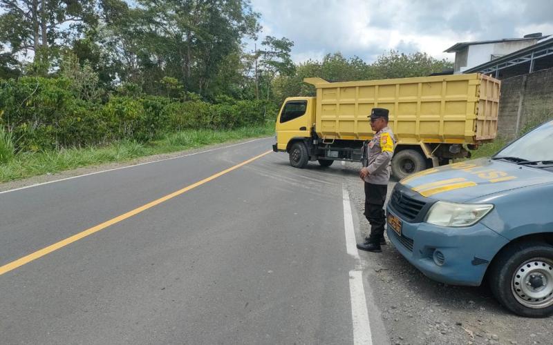 Jamin Keamanan Pengguna Jalan, Polsek PU. Tanding Gelar Patroli di Jalur Lintas Lubuklinggau-Curup 