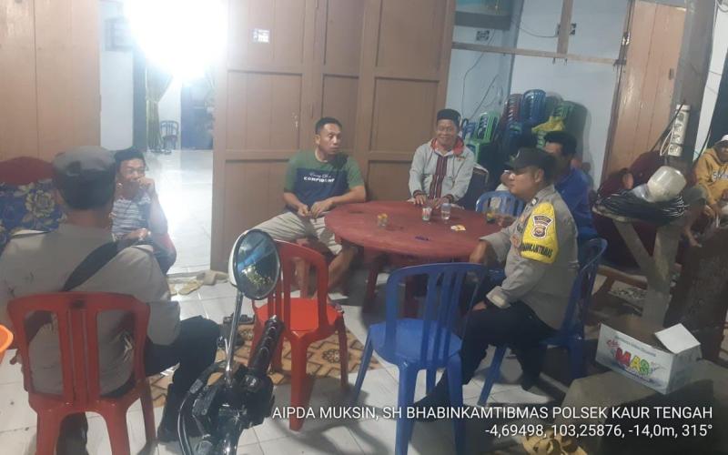 Polsek Kaur Tengah Laksanakan Patroli Dialogis Antisipasi Kejahatan dan Pengamanan Objek Vital