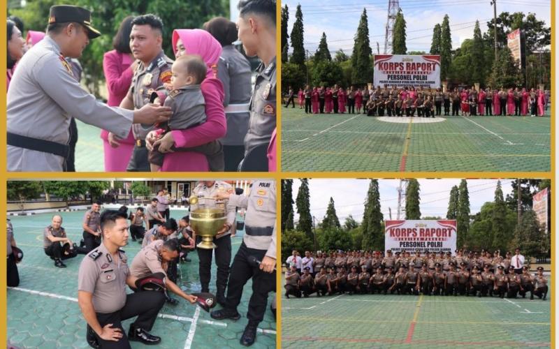 Korps Rapot Kenaikan Pangkat Polres Bengkulu Utara Berjalan Khidmat