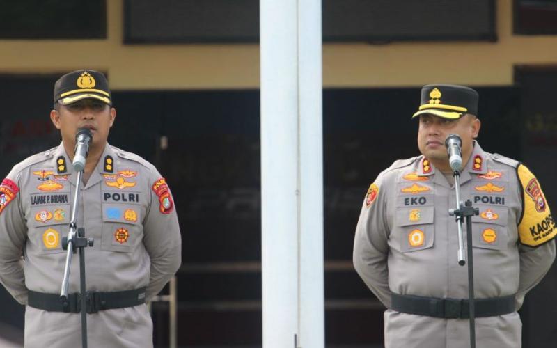 Farewell Parade Iringi Acara Pisah Sambut Kapolres Bengkulu Utara 