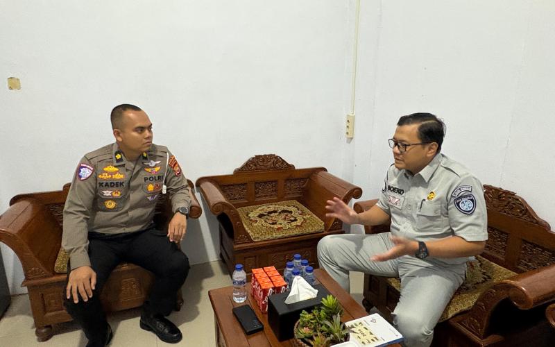 Jasa Raharja Bengkulu Jalin Silaturahmi dan Bahas Titik Rawan Laka Bersama Kamsel Polda Bengkulu