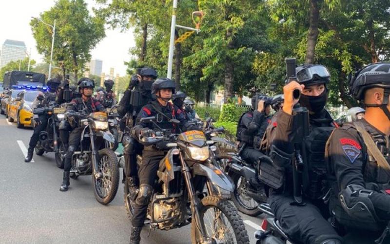 Hadirkan Rasa Aman, 184 Personel Polri Laksanakan Patroli Skala Besar di Jakarta