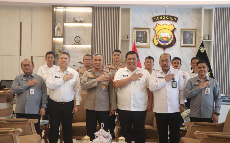 Kapolda Bengkulu Terima Silaturahmi Sesmenko Bidang Hukum, HAM, Imigrasi dan Pemasyarakatan RI
