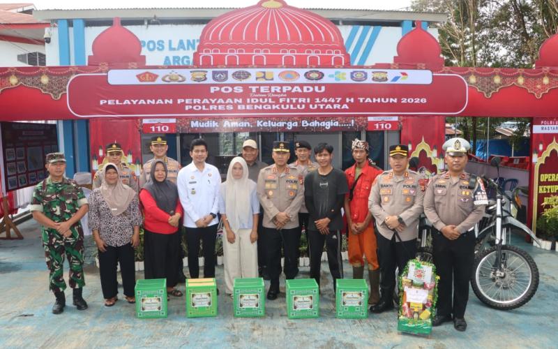 Kapolda Bengkulu Tinjau Pos Terpadu Argamakmur, Pastikan Kesiapan Personel Ops Ketupat Nala 2026
