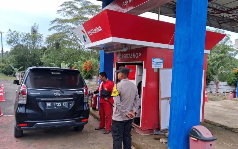 Polres Rejang Lebong Monitoring SPBU Pascakenaikan BBM Non Subsidi