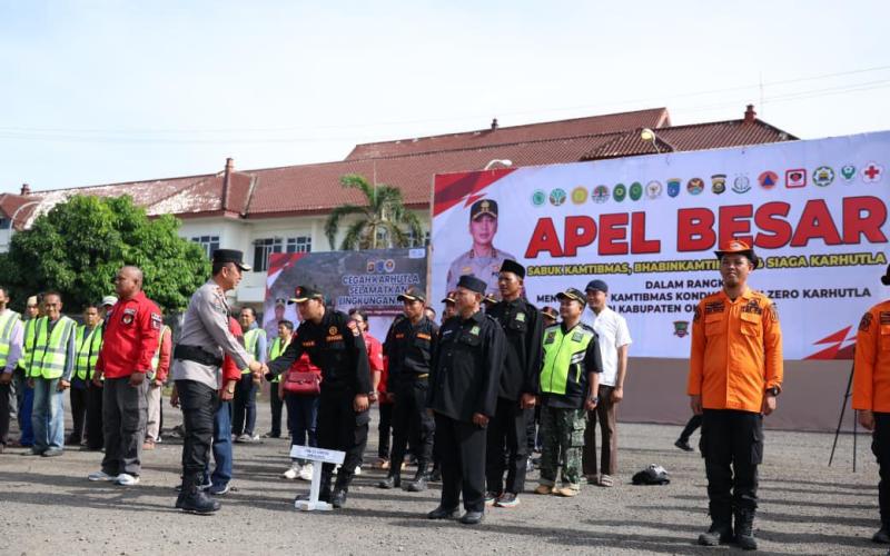 Kapolda Sumsel Pimpin Apel Sabuk Kamtibmas di OKI, Rangkul Berbagai Elemen Masyarakat Jaga Kamtibmas