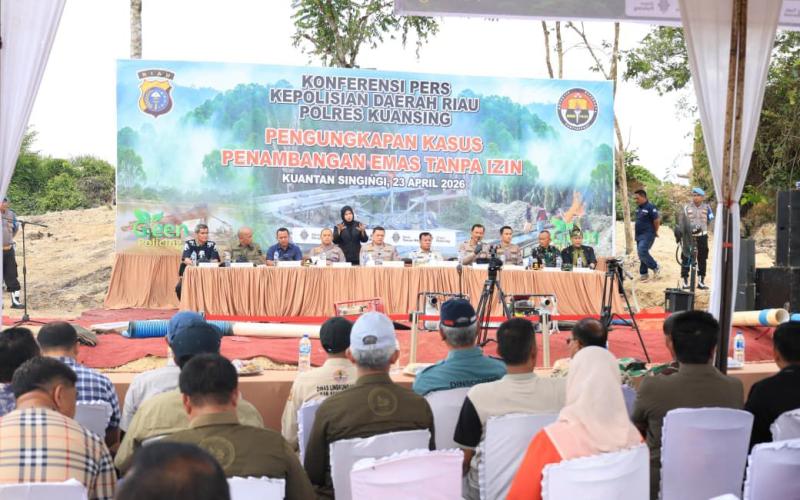 Operasi PETI Polda Riau: 29 Kasus Terbongkar, 1.167 Rakit Tambang Ilegal Dimusnahkan